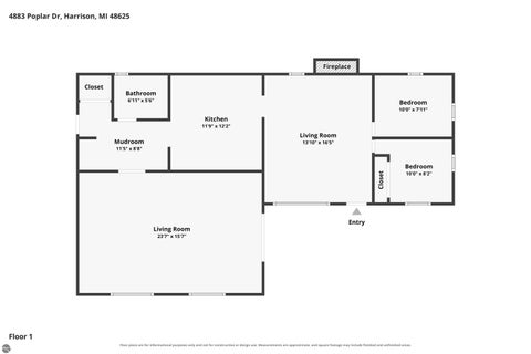 Tiny photo for 4883 Poplar Drive, Harrison, MI 48625 (MLS # 1948767)