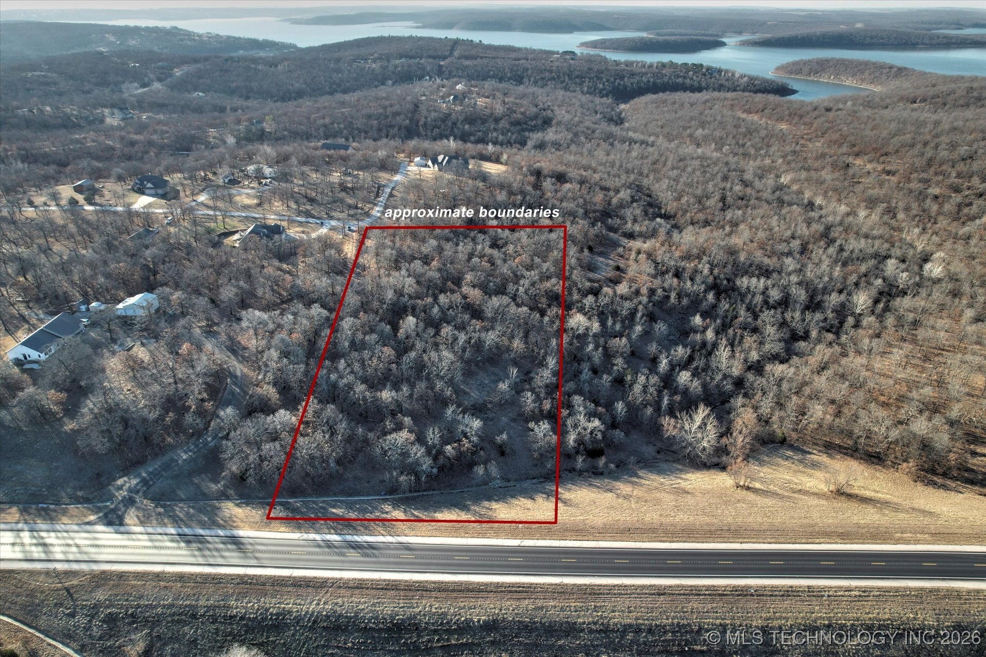 Property looking to the south.