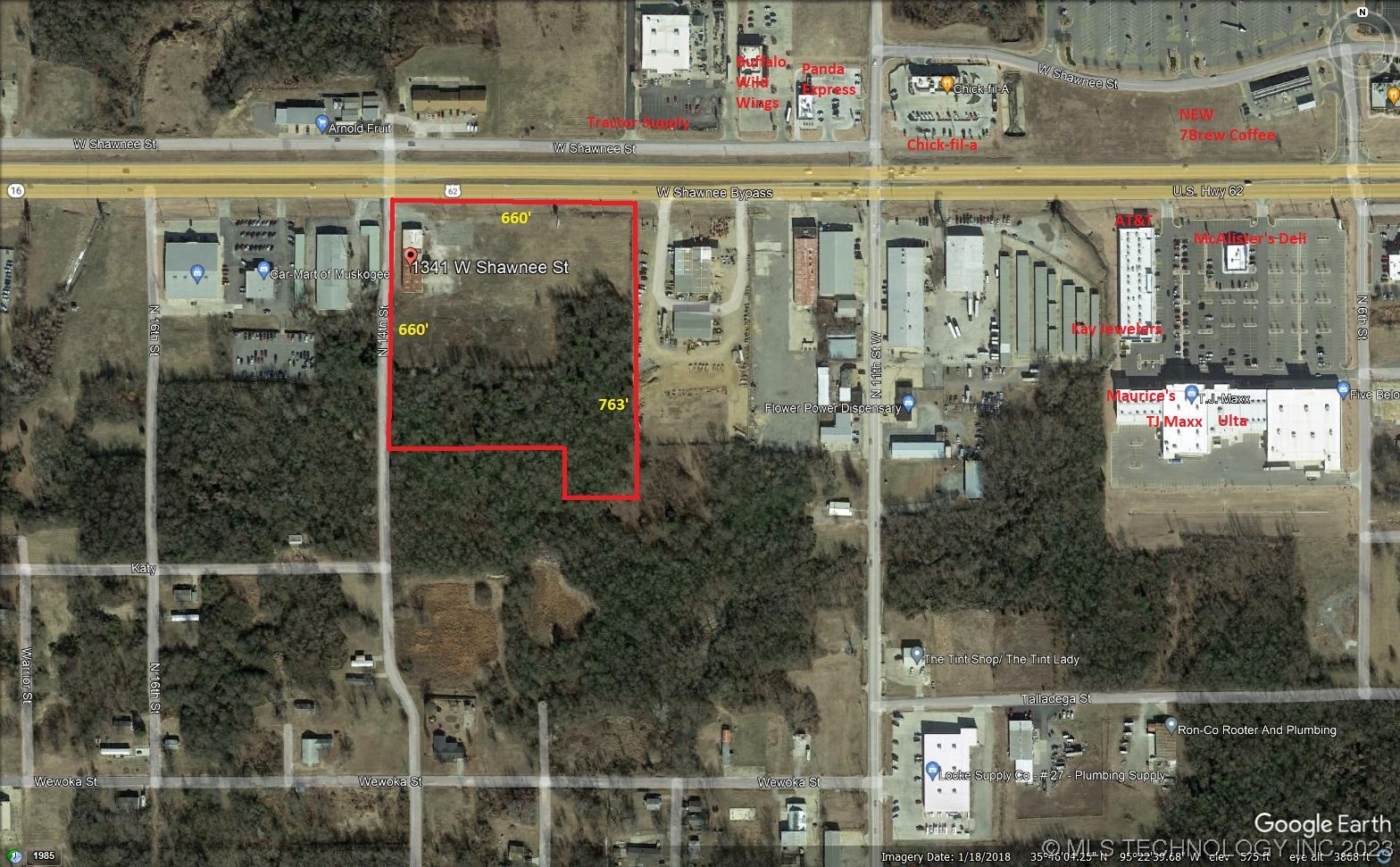 View Muskogee, OK 74401 land