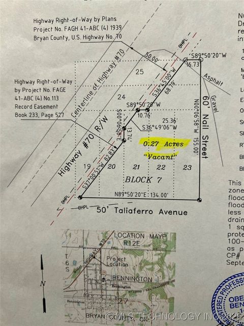 State Highway 70 Bennington OK 74723