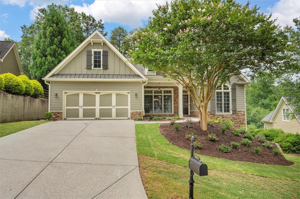 Welcome to your Dream Home! What a beautiful 4 BR/3BA Ranch Home on a Full Finished Basement.
As you pull up to the Home, be amazed at the welcoming landscaping and appeal from the very
beginning. This House is nestled in the swim/tennis Mountain View Community just north of Canton. As
you enter the home, the stunning Hardwoods are what grab your attention but wait, look up and check
out those artfully coffered ceilings providing a sophisticated style and appearance. Within this
expansive floor plan you have room for your living room and dining room. Just off from the dining room
is your peaceful oasis of a study/library. Adding to the ambiance of the house is the kitchen design
made for not only cooking but also participating in family time and entertainment. Throughout this area
you will be amazed at freshly painted walls, refinished flooring, new appliances and painted cabinets.
Directly attached to the kitchen is the laundry room which can also serve as your pantry as well.
The Master Bedroom allows plenty of light and is spacious allowing you plenty of room for comfort and
relaxation. The Master Bathroom features dual vanities, repainted cabinets, large walk-in shower and a
garden tub. There are two additional bedrooms with an updated adjoining bathroom. These rooms
make for great bedrooms, nursery or even an office.
There are walk-up stairs to the attic with plenty of space to finish out and add more to this beautiful
home. As you enter the finished full basement, you will notice that you have plenty of space for a Media
Room, Game Room or perhaps another Living Room. There is a bonus room that would be great for a
gaming room, office, exercise room or play room. The downstairs bedroom is connected to the
Basement Kitchenette with plenty of room to cook, eat and relax. The Basement Bathroom has been
renovated and updated and adds a modern sophisticated look that your in-laws or guests will love.
Are you looking for incredible panoramic views- this home has it out on the back deck. Wow!
Ask about incentives toward closing with the Preferred Lender