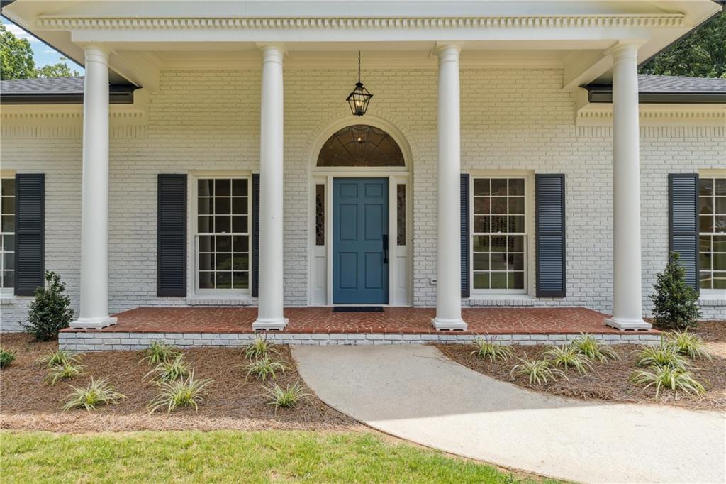 Beautiful renovated 5-bedroom, 3.5-bath all brick ranch home. Move-in ready home offers UPGRADES that include brand new roof with gutter guards, newly painted inside and out, new carpeting on the terrace level, hardwood floors on the main level, completely renovated kitchen with new cabinets and quartz counter tops, new stove and range hood, trey ceilings in primary suite and dining room, fully renovated master bath with free standing soaking tub with spa atmosphere and white Carrera marble floors, fully upgraded secondary bathrooms, and newly landscaped front and back yard with sprinkler system in the front yard. This home also offers 2 walk-in laundry rooms (1 up & 1 down), and 2 masonry fireplace (1 up & 1 down). Family room with soaring gable ceiling with beams, lots of light and a WET BAR. The sunroom is a great retreat-perfect place to unwind overlooking a flat fenced-in back yard—also, walk out into your back yard from the terrace level--perfect for playing, relaxing, or a future pool and pool house! The fully finished terrace level with a private entrance, huge wet bars with entertainment area, 2 bedrooms great for an office, guests or an au-pair, 1 full bath, and workout or play area. This home has tons of storage with walk-up attic, external storage room, and a deep garage. Close to award-winning Austin Elementary, Dunwoody Nature Center and Dunwoody Village, easy access to Ga400 and Perimeter work/shop/dining district! Optional to join beautiful Redfield or Mill Glen Swim/Tennis Club (We believe to be true, please verify).
Note: There are plantation shutters for many windows on the main level stored in the terrace level.