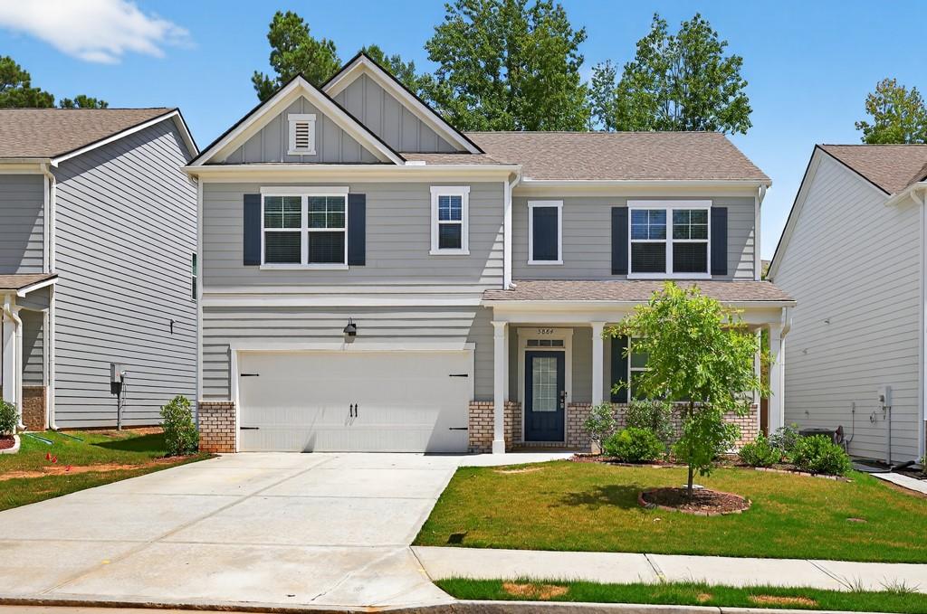 4 years home, whole house new painting with Sherwin Willams Super Premium Paint. Upstairs loft and hall new luxury enigneering wood floor and extra thick solid wood steps. Minutes to 985 and 85, close to Lake Lanier, and walking distance to downtown Flowery Branch Historic District. Resort style amenities including clubhouse, fire pit, playground, pavilion, park, and large swimming pool. 5 bed/3 bath Hayden floor plan home boasts large gourmet kitchen , beveled subway tile backsplash, granite countertops and island. Open concept floor plan with shiny stainless steel appliances. Primary suite features a deluxe bath with separate shower, soaker tub, and granite vanity. Close to everything. Credit Check 680+ and employment verification will be required income 3 times of the rent. Owner prefer 2 years lease.