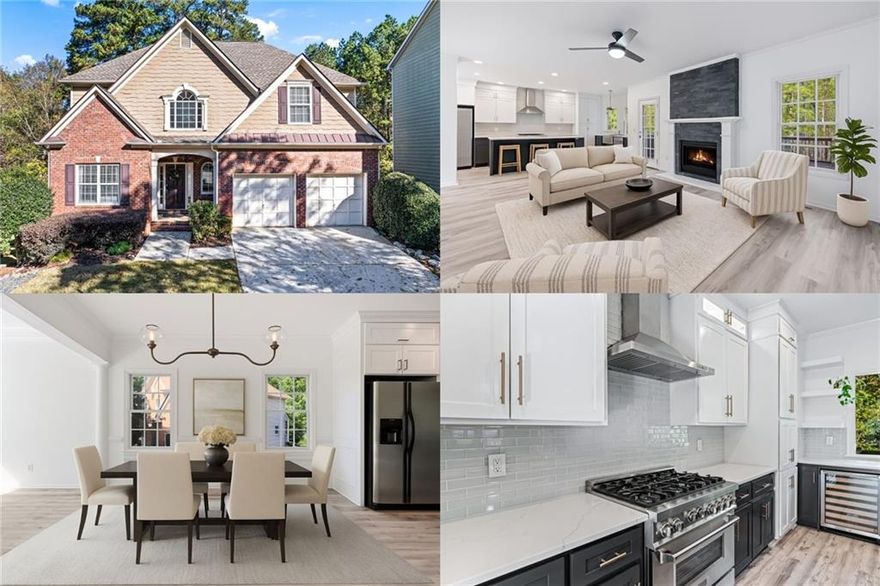 Welcome to your dream retreat in the heart of East Cobb, a beautifully upgraded six-bedroom, three-and-a-half-bath home on a peaceful cul-de-sac in one of Marietta’s most coveted neighborhoods. Minutes to I-75, top-rated schools, and abundant shopping, dining, and entertainment, everyday life here is easy and elevated. At the center of the home is a spacious, light-filled kitchen that invites you to stay. Its open design creates effortless flow and keeps you connected to everything happening around you. A large window over the sink frames the woods like a living painting, doing dishes becomes a moment of calm. The gathering bar is the heart of the house, where laughter, stories, and meals come together, while the open interior design offers beautiful sightlines that foster harmony and connection. Natural light pours through the main level, carrying the green of the surrounding trees into every corner. Upstairs, the private primary suite is generous and serene, with room for a reading nook or sitting area to unwind at day’s end, plus three secondary bedrooms and two additional full baths for true comfort and privacy. An upstairs laundry room makes daily routines simpler and more practical. Downstairs, the full, fully finished daylight basement lives like a garden-level apartment, with two bedrooms, a full bath, a second kitchen, and a private living area, ideal for in-laws, long-stay guests, or rental potential to help offset the mortgage. Out back, your private oasis steals the show. The deck sits among the trees, so it feels like your own forest canopy, birdsong, fresh air, and a peaceful view that makes you forget you’re in the city. Below, an expansive patio glows under café lights, and a cozy fire pit sets the scene for lingering evenings. The large, private backyard is made for gatherings and play, with room to garden, toss a ball, or simply stretch out under the stars. The community elevates the lifestyle with a picturesque lake and a playground, so every day feels like a little getaway. Style, space, and serenity come together in an exceptional East Cobb location. Schedule your private tour today!