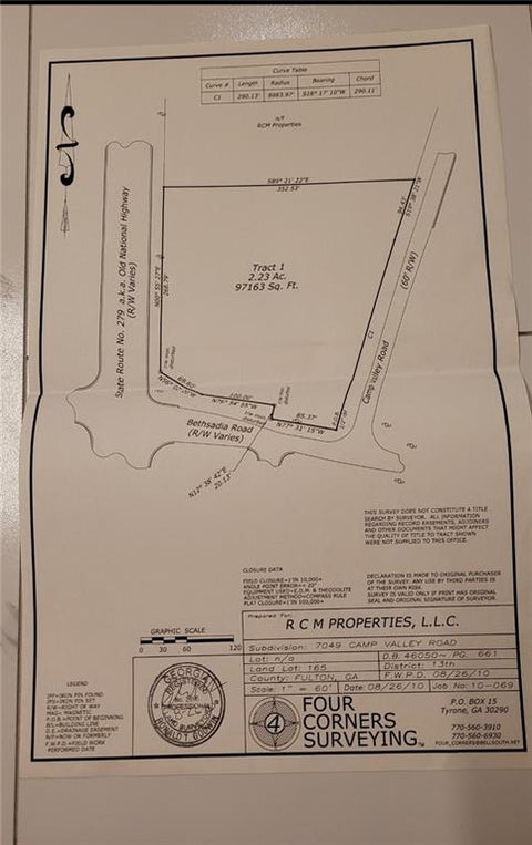 Vacant Land For Sale - 6990 Old National Highway<br/> Atlanta, GA 30349
