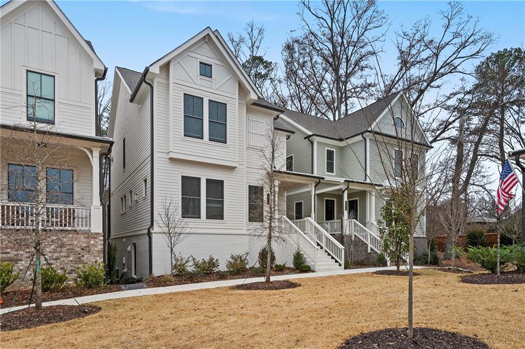 Stunning New Construction home walkable to downtown Alpharetta.This beautifully crafted, never before occupied 4 bedroom, 3.5 bathroom masterpiece is located just minutes from trendy restaurants, coffee houses, and shopping. Perfectly blending luxurious finishes with modern convenience, this home offers high-end features throughout. Key features include an open & spacious floor plan with 9' and 10' ceilings, quartz counters, hardwood flooring, and new blinds throughout. The natural light creates an airy & inviting atmosphere. The Chef’s kitchen is equipped with premium Wolf and Subzero appliances. Ample counter space and custom cabinetry will make cooking and hosting a joy. Upstairs, the spacious owner’s suite features a stunning tray ceiling offering a retreat-like ambiance. This suite also includes a large custom walk-in closet for optimal storage plus a nearby laundry room with cabinetry. Enjoy a large two car garage for your vehicles and extra storage needs, plus a private backyard. Don’t miss out on the chance to make this brand-new, never-lived-in gem your new home! Schedule your showing today and experience the best of Alpharetta living!