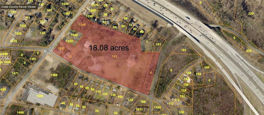 18 +/- Acre assemblage near the heart of Marietta GA. currently zoned r-20 (residential) with the potential for higher density. There is potential for commercial or industrial rezoning per future land use map.  Road Frontage on both Bells Ferry Rd. and Dickson Rd. Assemblage Tax ID: 16087100320, 16085900150, 16087100380, 16087000020, 16087000230...Positioned along Bells Ferry Rd with significant daily traffic counts and additional frontage on Dickson Rd. ideal for a visibility driven business. This area is in a growth corridor of Marietta with major retail, Dining and Minutes away from The Historic Marietta Square.