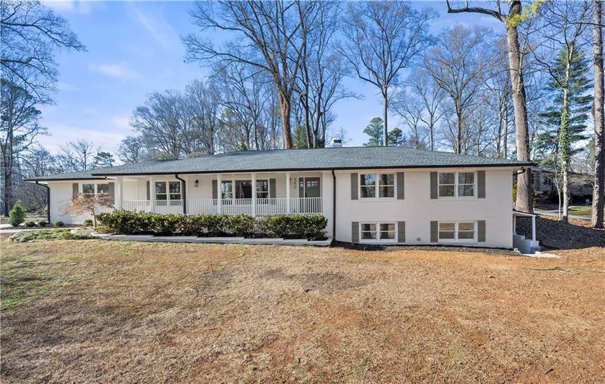 Welcome to this breathtaking modern ranch home, perfectly situated on a spacious corner lot in the heart of Historic Marietta. This four-sided brick gem has been fully remodeled, blending timeless elegance with contemporary style. The brand-new gourmet kitchen is a centerpiece of the home, featuring sleek shaker cabinets, a stunning nine-foot island, quartz countertops, and all new stainless steel appliances, including a 36-inch range and vent hood. It’s a dream space for cooking, entertaining, and making lasting memories. The owner’s suite, conveniently located on the main level, offers a peaceful retreat with a large bedroom, his-and-hers closets, a luxurious double shower, and a double vanity with quartz countertops. The main floor also includes three additional spacious bedrooms and a beautifully updated guest bathroom, ensuring plenty of space for family or visitors. Downstairs, the finished basement expands your living space with an additional large bedroom, bathroom, and an expansive living room equipped with a stylish dry bar—perfect for entertaining or as a cozy in-law suite. The versatility of this space is unmatched. Outside, unwind in the peaceful sunroom, the ideal spot to enjoy your morning coffee while taking in the serene surroundings. With updates including a new roof, HVAC system, and water heater, this home delivers both modern convenience and worry-free living. This thoughtfully remodeled property combines luxurious living, practicality, and a prime location. Don’t miss your chance—schedule a showing today and make this extraordinary home your own! The home also comes with a 1 year termite bond and 1 year lawn fertilization treatment plan from Top Turf.
