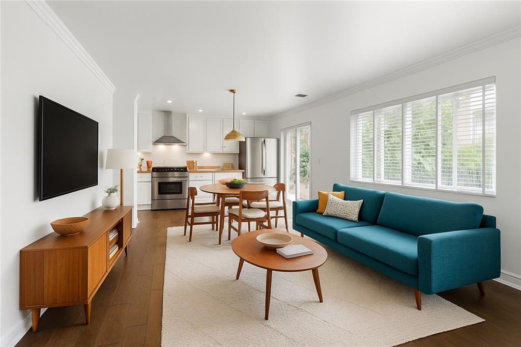 This updated two-bedroom, one-bath co-op is located on the ground floor of Ansley North, a long-established cooperative community in Midtown Atlanta. The unit features engineered hardwood flooring throughout, an updated kitchen with white cabinets and granite countertops, and a modern bathroom. The layout is efficient and functional, with an in-unit washer and dryer located in the hallway.
The monthly $900 carrying charge includes the underlying mortgage, property taxes, building insurance, water, trash, recycling, pest control (interior as needed and exterior), HVAC and water heater maintenance and repairs, pool upkeep, grounds maintenance, hallway cleaning, and access to community features such as a secure package room, community room, and off-street parking for residents and guests. Security cameras monitor the property, and on-site property management is available one day a week. Residents are responsible only for electricity, gas, internet, and cable. Owners are also required to carry a basic condo/renter insurance policy to cover potential water damage.
This is a cash-only purchase and owner-occupant only (no rentals allowed per co-op rules). All buyers must complete a credit check and participate in a board interview. Roommates and pets are permitted in accordance with co-op policies.
Located near Ansley Mall, Piedmont Park, and other area amenities, this property offers an affordable ownership opportunity in a well-maintained Midtown community.