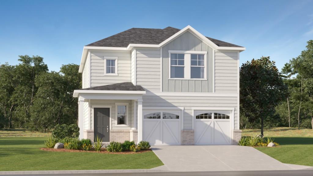 Welcome to Timber Ridge! This new two-story home features a modern kitchen with a center island, seamlessly connecting to a family room perfect for entertainment and an intimate dining area. Nearby is a rear patio for outdoor moments. Residing on the top floor are all four bedrooms to ensure maximum privacy. The large owner's suite boasts an attached bathroom and oversized walk-in closet for enhanced livability. Completing the home is a convenient two-car garage. Prices, dimensions and features may vary and are subject to change. Photos are for illustrative purposes only.