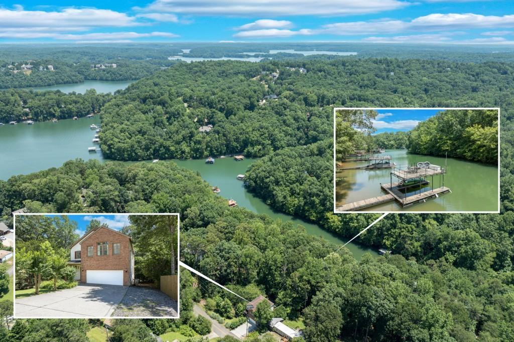 Welcome to your perfect lakeside getaway, where you can relax on the back deck and watch the sun dance on the water. This beautiful Lake Lanier home comes fully furnished and features a light-filled, open-concept layout with hardwood floors throughout the main level, a spacious kitchen with ample cabinetry and granite countertops. There's plenty of space to accommodate all your overnight guests including two flex rooms, perfectly suited to accommodate your personal needs. The bonus entertainment area includes a pool table, extra refrigerator, and TV, perfect for game nights or could be transformed back into a two car garage. You'll enjoy the easy walk to your private single-slip dock with a party deck situated in a quiet cove ideal for swimming, fishing, kayaking, paddleboarding, or simply floating the summer days away. The outdoor living is unmatched with a large deck for entertaining family and friends, a hot tub to unwind, and a fire pit for cozy evenings under the stars. Whether you're looking for a weekend escape or a full-time lake lifestyle, this home offers peace, privacy, and the ultimate Lake Lanier experience in one of the lake's most desirable locations. Situated in a top-rated school district with no HOA restrictions, it's ideal for both permanent residents or a second home. Conveniently located just a short boat ride to Pelican Pete's and Athens Boat Club, and a quick drive to GA 400, Gainesville, and Dawsonville. Schedule your private tour today and experience lake living at its best!