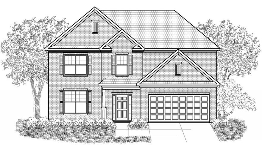 Butner Estates is ready to welcome you to South Fulton, GA with our new build, single family home at 7160 Linden Drive! This Lynnbrook floorplan is a beautifully designed 4 bedroom, 3 bathroom, and 2-car  garage home with an open concept layout in 3,045 square feet.  Walk off of the front porch into the welcoming foyer. A coffered ceiling dining room sits immediately to the left. As you continue into the home, you walk into the main living open concept living area. The family room is the perfect place to relax with family and friends in front of the cozy center fireplace. The family room is open to the kitchen and breakfast nook, with doors leading out to the covered back porch. The updated kitchen boasts stone gray cabinets, a butlers pantry, picket-style backsplash, quartz countertops, and stainless-steel appliances. A bedroom and bathroom on the main level is the perfect space for a guest room or study.  On the second level, 2 additional rooms, with walk-in closets, and a dual vanity bathroom make up one side. On the other side of the second level sits the primary suite. The spacious primary suite offers homeowners the chance to rest and relax with the dual quartz vanity, separate tub and tiled shower, and large walk-in closet. The laundry room sits right outside of the primary suite for easy access. The expansive bonus room with a closet, that can be used as a media room or living space, rounds out the second level. Schedule a viewing of 7160 Linden Drive today with our agents at Butner Estates to make South Fulton, GA your home!