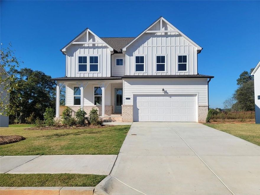 HALF OFF BASEMENT - A SAVINGS OF $38K | Limited Time Only - Don't Miss Out!  Willow B Lot 32 | Unfinished Daylight Basement | MOVE-IN READY! Welcome home to this stunning 4-bedroom, 4-bathroom spacious retreat, offering 2,506 sqft of modern living that combines elegance with functionality. It's impressive front porch invites you into a seamless open space featuring a formal dining room as you enter the home. Experience culinary delight in the gourmet kitchen, adorned with elegant white 42" cabinets, soft-close doors, and sleek quartz countertops overlooking the living room with relaxing gas log fireplace. The main floor hosts a private study and luxury vinyl plank flooring throught. Upstairs, the spacious primary suite boasts an expansive walk-in closet and luxurious bath, accompanied by three additional bedrooms and 2 secondary bathrooms. With a full unfinished basement, there's ample room for your customization. Enjoy morning coffee on the covered porch overlooking the oversized private back yard all nestled in a peaceful community located less than 10 minutes to I-85. Photos may include upgrades and non-standard features for illustration purposes only. Actual home will vary based on designer selections and site plans. Schedule your visit today to explore the possibilities! Model Hours: Sunday - Wednesday | 1pm - 6pm Monday - Saturday | 10 am - 6 pm