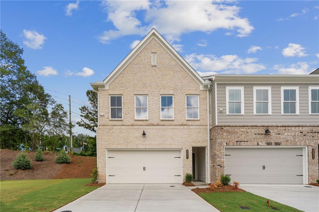 Traton Homes, Bolton elevation H. Ready NOW! We are offering $2,500 towards closing costs, an appliance package with refrigerator, washer & dryer, AND our preferred lender is giving up to $11,000 towards closing costs on contracts written before September 30! This stylish two story end unit townhome offers a spacious open concept, layout that seamlessly connects the kitchen, family room, and dining areas. The gourmet kitchen features, beautiful, quartz countertops, and stainless steel appliances, white kitchen cabinets, walk-in pantry, and large island with seating for four and pendant lighting. The living room with lots of natural light is the perfect space to relax and entertain! Your dining area is great for gatherings or a cozy family night in. Walk outside to your extended private patio great for relaxing, grilling, or your family pets! Full oak treads lead to your loft area with LVP on the second floor, which is a perfect flex, space, office space, or sitting area. The oversized primary suite, which is the entire width of the home, can accommodate a king bed and plenty of furniture! Your oversized walk-in closet will impress, and your beautiful bathroom with tile and glass shower, double vanity, and tile floor will be a perfect retreat to freshen up at the end of your day. Amenities include a beautiful pool & cabana, alongside a nature walking trail that spans the length of the community. You'll be nestled near downtown Powder Springs, and just minutes from downtown Hiram! Traton Homes has been voted Best Builder in Cobb for the last five years in a row! Come see why! All applicants must pre-qualify with one of our preferred lenders, regardless of who they choose for their loan. All incentives and price reductions are tied to a preferred lender only. $5000 closing cost incentive with the Traton Homes preferred lender and 4% (of purchase price) credit any way you want it from Traton Homes.