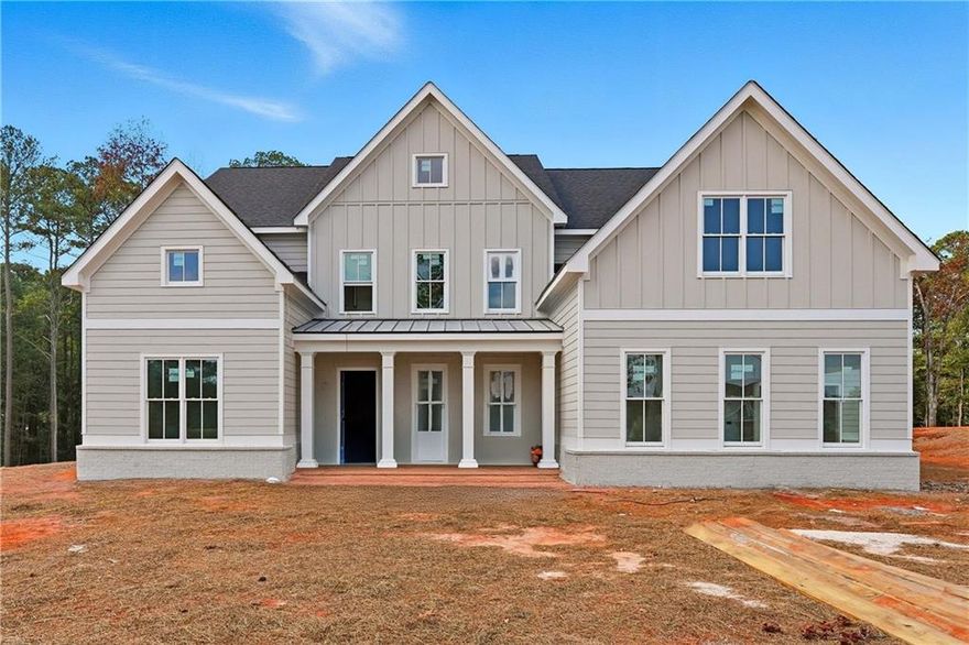 Exquisite custom estate on almost two private acres, in sought after Harrison High District!  The home features lovely built in cabinetry and extensive trim moldings throughout, upgraded appliances, quartz countertops, and a stunning cast stone vent hood in the spacious kitchen, with a morning room area and a generous walk-in butler pantry.  There are so many special touches and thoughtful features in this unique home!  A cast stone surround at the fireplace also reinforces a feeling of luxury, in the open concept living space with views of the gorgeous pool and landscaped grounds.  Dual primary bedrooms, one on the main level and one upstairs, along with three additional secondary bedrooms upstairs, all en-suite.  Primary bedrooms feature spa-like baths and sensational custom closets.  A second laundry is also upstairs, making the home a perfect option for multigenerational living, or for the owner who likes to entertain.  A private pool and spa off of the covered terrace create a backyard oasis, with plenty of room for entertaining, gardening, lawn games, or even space to add your own tennis or pickleball court!  Old growth hardwoods at the rear of the property provide beautiful seasonal color and additional privacy.  Convenient to multiple shopping and dining options, local parks, community gardens, trails, Marietta Country Club, and Kennesaw Mountain National Park.  Home is serviced by award winning schools, Due West Elementary, Lost Mtn Middle, and Harrison High; private school options include Mt Paran & Dominion.  Anticipated completion date of November 2025, $2,500 to Buyer's Closing Costs with Approved Lender.  Please tour home by appointment only, thank you!