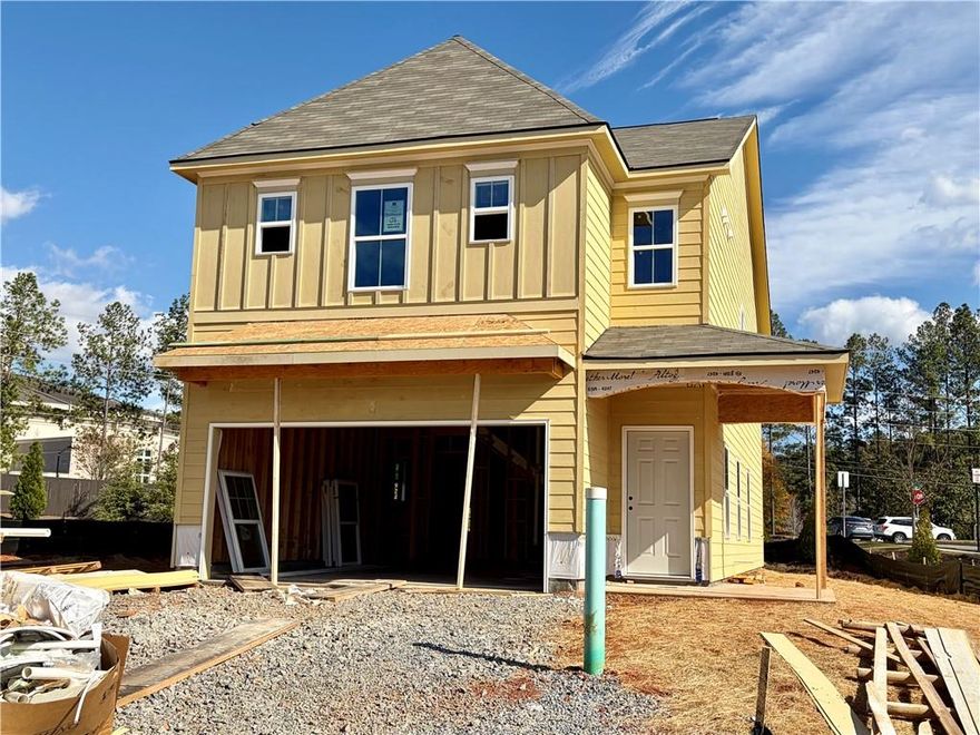 Welcome to Lot 1 The Fairview T  plan READY early 2026    Where comfort meets style in a relaxed, inviting atmosphere!  This home boasts 4 bedrooms, and 2.5 baths, with a gorgeous  exterior that catches the eye from the moment you arrive. Inside you will find a beautiful kitchen featuring a large island perfect for entertaining The living area is warmed by an electric fireplace, creating a cozy ambiance for gatherings or quiet nights in. Hardwood stairs leads you to a cozy spacious  Owner's bedroom  large walk-in closet, and luxurious shower with a bench seat offering a spa like escape after a busy day.  3 additional bedrooms, 1 full bath, and the laundry room complete the upper lever.  Discover the perfect blend of charm and functionality in lot 45, The Fairview L Plan  where every detail is designed for modern living at its finest!..  Great location and excellent school district.  Close to shopping  entertainment, 1 mile to Dupree park and 3miles to Downtown Woodstock!  Call today to schedule an appointment to view our lots and plans.  Come make this house your home and build equity as one of our first homeowners! Images of home are examples of floor plan colors and selections may vary.  We are open daily until 5:00pm.  Ask about our incentives for December Move in.