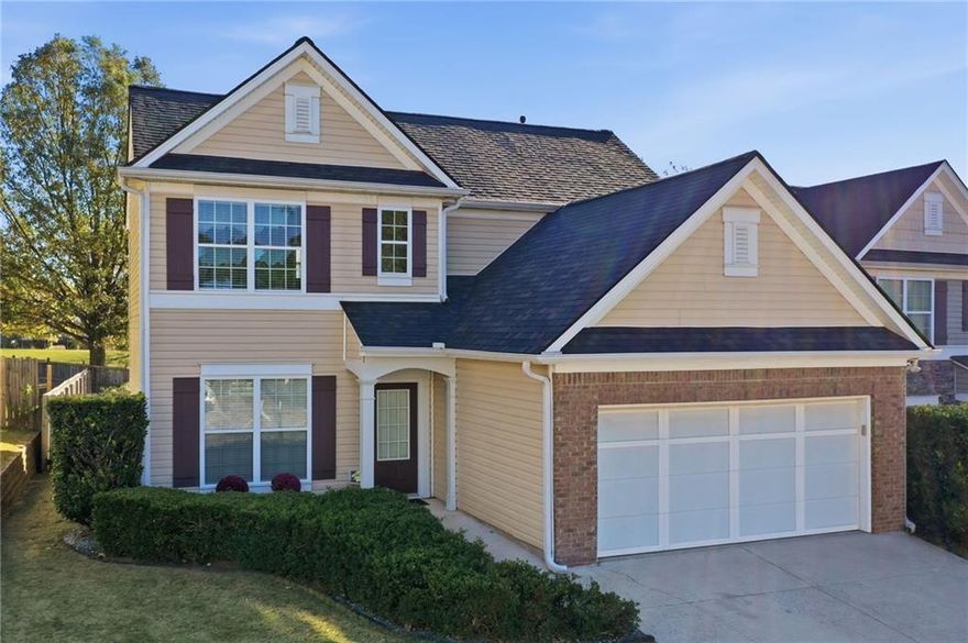 Perfect place to call home! All the big items have been done in this gently lived in home. It offers an open floor plan, LVP throughout the main level to start, and fresh interior paint. When entering you will notice the judges paneling in the dining room, a fresh face lift to the fireplace in the family room, which is a gas starter.  The kitchen offers updated ss appliances, quartz countertops, and custom made island. A half bathroom is just off the kitchen and the laundry room offers a little extra space for storage off the kitchen as well. The second floor offer a large primary bedroom, walk-ing closet and updated primary bathroom with shower/tub combo. The secondary bedrooms offer their own unique qualities with one having LVP and the other a custom mural. The home has a level beautiful backyard and the patio is like none other! The home has a new roof as of 10/2025, had all fogged window panes replaced including the sliding glass door to the fence backyard. HVAC units have been serviced and cared for. The home is close to shopping and interstate for commuters.  You won't be disappointed.