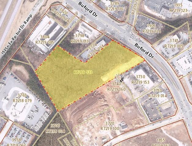 GREAT COMMERCIAL LOCATION in The City of Buford 9.67-acre tract, zoned C2, located just off I985 across from Walmart & Lowes and next door to Academy Sports. There is a traffic light and median already in place. All utilities are available, including sewer. Site is mostly wooded. Over 87,000 cars per day pass this site with an annual income locally over $80,000+ 9.67-acre tract, zoned C2, located just off I985 across from Walmart & Lowes and next door to Academy Sports. There is a traffic light and median already in place. All utilities are available, including sewer. Site is mostly wooded.