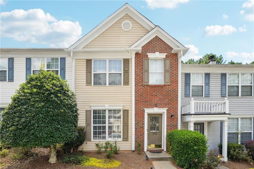 Welcome to an updated 3 bed, 2.5 bath townhome in the heart of Alpharetta! Featuring newly painted kitchen, stylish fixtures, and a sunlit open floor plan, this move-in ready home offers comfort and convenience just minutes from Avalon, downtown Alpharetta, and GA-400. Enjoy a private back patio with wooded views, a spacious primary suite with walk-in closet, and low-maintenance living with HOA-covered lawn care, water, and common areas.