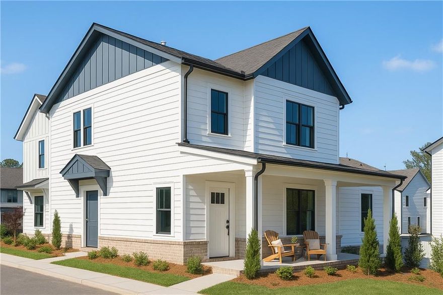 Stillwood is Now 50% Sold! This vibrant new construction home is steps from the headquarters of Delta, Porsche, Chick-fil-A, and Atlanta’s leading movie studios, seconds from 1-85 and 1-75, and a short stroll to an arts-centric main street vibing with trend-forward dining, wellness centers, parks, breweries, and above all else - community. With a large quintessential front porch, hardwood floors throughout, custom cabinetry made in the USA, quartz countertops, illuminated open-concept interiors, and access to the neighborhood’s brand new swimming pool, outdoor sun and game lounge, and nature preserve, this one-of-a-kind home is crafted for your one-of-a-kind lifestyle. Investors welcome with very limited leasing permits remaining.