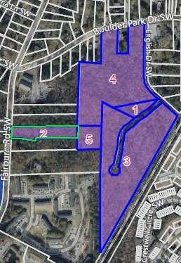 This 23 Acre property is composed of Five lots all adjacent to each other. This property is located in the Fairburn Rd/Adamsville/Boulder park area of SW Atlanta. The property has frontage on Four streets- Fairburn Rd, Boulder Park Dr, English Dr, and English Cir. This property is a preliminary assemblage of Five parcels: 14 024500030037 ; 14 024500030060 ; 14F001300040279; 14F001300040196 and 14 024500030052. Some site plans have been done. The property has great potential. Less than a mile away from all the amenities offered at the intersection of Cascade Rd and Fairburn Rd--Walmart, Home Depot, Publix, Starbucks and many others. Many recent home sales in the area from 300k - 600K. Great opportunity for the right Developer and Visionary! Subject Property begins South of  256 Fairburn Rd. Use 256 Fairburn Rd or 280 Fairburn to GPS.