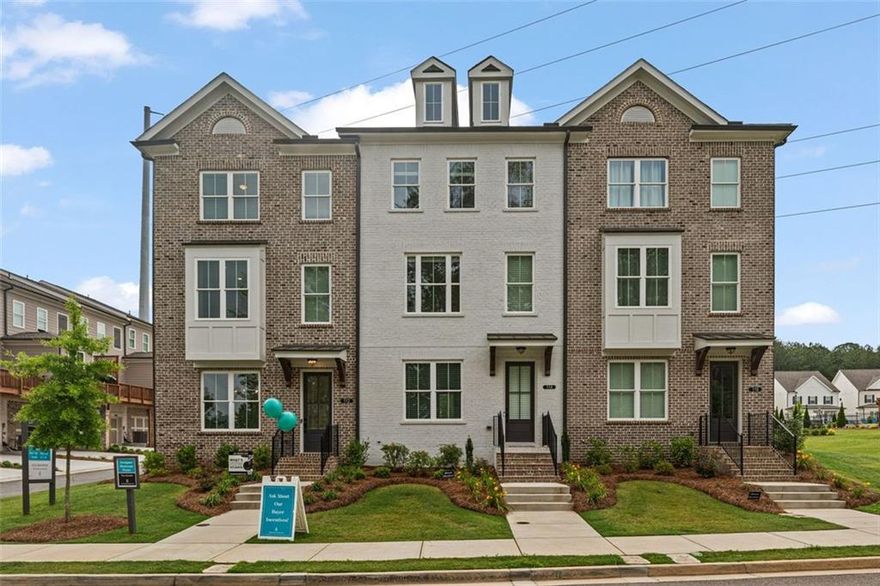 Welcome to 114 Brackley Way—where luxury living meets everyday convenience. Nestled in the sought-after Brackley community by The Providence Group, this beautifully designed Glendale floor plan townhome built in 2023 offers views of Sawnee Mountain from the front and overlooks a serene green space, the community dog park, and the resort-style swimming pool from the rear deck. It is the perfect blend of comfort and accessibility in a home that shows like new. 

Enjoy upgraded all-wood flooring throughout and an open-concept main level featuring a gourmet kitchen with quartz countertops, stainless steel appliances, and a generous island perfect for entertaining. The spacious deck off the family room is ideal for morning coffee or relaxing evenings with scenic views.

The terrace level includes a private bedroom with a full bath—perfect for guests or a home office. Upstairs, the owner’s suite offers peaceful views, a large walk-in closet, tiled walk-in shower, dual vanities, and abundant natural light. A secondary bedroom with its own bath and a conveniently located laundry room complete the upper floor. The townhome features a two car garage and maintenance of the yard and and exterior maintenance including roof and pests are all included in the monthly $235 HOA fee. Rental cap has not been met for this community.

Just a mile  from GA 400 and close proximity to  the new Cumming City Center, Lake Lanier, The Collection, restaurants, shops, and entertainment, this townhome offers the best of location, comfort, and community.
