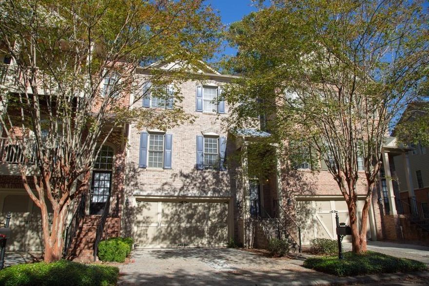 Welcome to 3014 Gaston Circle, a stunning townhome located in the highly-sought after Marietta area! With easy access to both I-285 and I-75, with abundant shopping and dining options, this location has it all. This is a great opportunity to own this stunning 3-story, 4 bedroom and 3.5 Bath townhome which offers a perfect blend of modern elegance and comfortable living in the vibrant Marietta area! The main level is an open floor plan with hardwood flooring and neutral paint throughout. Oversized windows on the main floor allow lots of natural light for this beautiful home. The generously sized family room has an electric fireplace and it connects to the back deck overlooking private wooded view. The spacious family room seamlessly flows into the formal dining/living room, a perfect place to host guests. You will love kitchen with functional modular cabinetry with ample storage, plenty of counter space, granite countertops, breakfast bar and walk-in pantry. The upper level features all carpet, a master suite equipped with vaulted ceiling, spacious bathroom, oversized shower and large walk-in closet. There are two additional well-sized bedrooms offer versatile space for family, guests, or a home office. They share a small landing aread and laudry. Terrace/Basement level offers full bath, a 4th bedroom and a spacious entertainment room with it own separate flight of stairs access to main level. Also it has access to the back patio and two car garage. Low maintenance lifestyle with HOA managed landscaping and residents can enjoy access to the park and gazebo. BONUS - ** Stainless steel refrigerator AND Washer/Dryer are INCLUDED ** Fresh Paint Interior ** NEW Dishwasher ** HVAC & Water Heater replaced recently ** GREAT LOCATION - Minutes from I-285 and I-75 and close to Historic Marietta Square, The Battery & Truist Park and KSU along with excellent Wheeler High School District. This move-in-ready home is a must see, schedule your showing today!