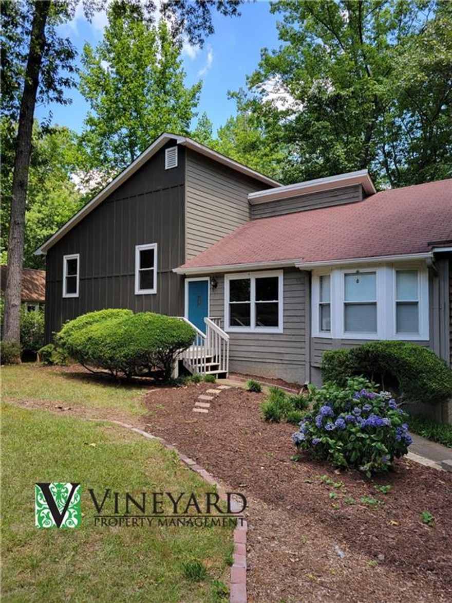 Great home in the top-rated Lassiter High School district! This spacious 4 bedroom, 3 full bath features newly upgraded bathrooms, new LVP flooring throughout the main floor, newer white kitchen cabinets with granite countertops, updated light fixtures, neutral paint throughout. Great floor plan for teen or in-law suite with a bedroom, bathroom and bonus room on the daylight terrace level or use that bonus room for a playroom or office.  A Unique two-tiered deck overlooks the private wooded yard. Access the upper deck from the master bedroom, and the lower deck from the family room. Optional community pool available. No HOA, washer/ dryer connections only.
