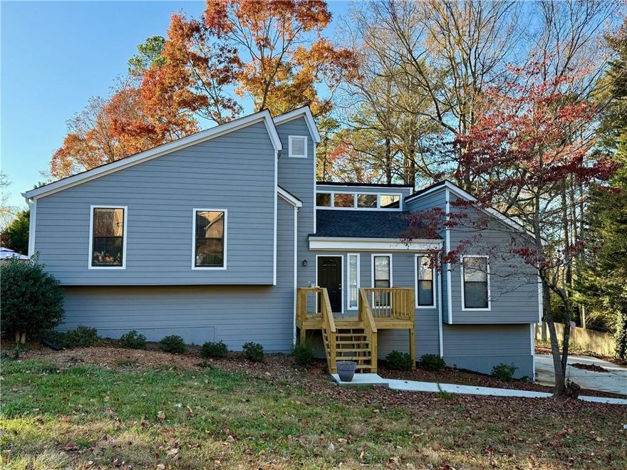 Welcome to 2707 Hawk Dr NE – your dream home! This beautiful renovated split level home has all the bells and whistles, nestled in a highly sought-after Lassiter, Mabry and Davis school area. Move-In Ready. This home showcases a top-notch remodeling job with quality materials and exceptional workmanship. The upper level offers 3 very spacious bedrooms/2 full bathrooms with new luxury LVP flooring, new vanities and mirrors, new toilets; The main level offers a gourmet kitchen featuring new white cabinets, newer stainless steel appliances, including a 2-door stainless steel refrigerator, new granite countertops/new sink, new light fixture above the sink, new stylish backsplash; the formal Dining Room adjacent to kitchen is ideal for family dinners and gatherings; the Family Room has newly stained alpine ceilings, new ceiling fan, cozy fireplace, new door leading to a brand new extended deck with view of the backyard. The lower level features a large, finished basement – it could be used as a 4th bedroom, office, library, hobby room, or workout room, etc.; utility room; Other features: two-door car garage, new long concrete driveway with turning pad, new mailbox, new siding, new fascia boards and gutters; New interior and new exterior paint; Large private backyard. Broker participation welcome. Don’t miss the opportunity to make this home yours. Schedule a showing today and experience all that 2707 Hawk Dr NE has to offer. Click the link to apply online https://apply.link/QFAHh4I