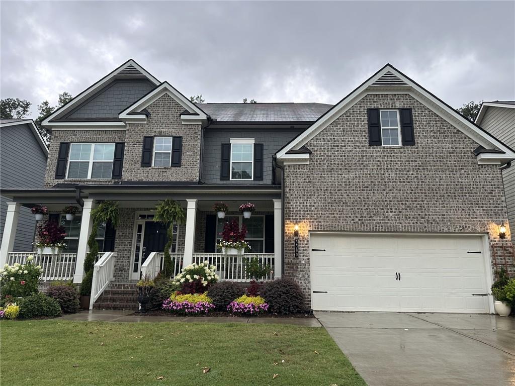 Move in ready 5BR/4BA Two-Story home with basement! Large open concept kitchen looking over the Breakfast Room and Family room with fireplace. Kitchen has quartz countertops, double oven and a built-in cooktop. First level has Guest Bedroom with Full Bath. The Second floor features an open loft area for the entire family to enjoy, enormous owner's suite, dual vanity owner's bath and large personal walk-in closet. Beautiful wooded fenced backyard with a covered deck.