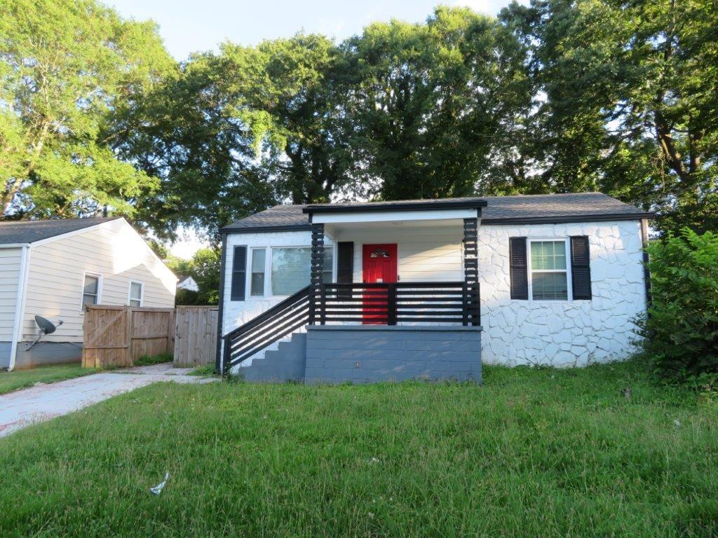 Beautiful home in Joylan Park! Covered front porch! Spacious living and dining room! Kitchen features white cabinets, stone counters, stainless steel appliances, and island with breakfast bar, open to living room! Two spacious bedrooms and two full bathrooms! Fenced backyard provides some private area for the patio! Additional shed for storage! Great location close to shopping, dining, and entertainment! Easy access to the interstate and public transportation! A must see! Submit your offer today!