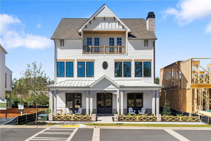 Introducing Echo at Crabapple by Arkan Homes, an exquisite collection of 23 custom-crafted luxury single family estates nestled within the
timeless charm of Downtown Crabapple in Milton—one of Georgia’s most prestigious and picturesque locales. Surrounded by rolling
countryside and equestrian estates, this boutique community blends classic Southern grace with contemporary sophistication, offering
unmatched access to top-rated schools, fine dining, and the upscale conveniences of Alpharetta, Avalon, Roswell, and Atlanta. Every
residence is architecturally distinct, with 360-degree design intention—from beautifully landscaped and irrigated grounds to bespoke
elevations, rounded gutters, and carriage-style steel garage doors. Seamless indoor-outdoor living is at the heart of each home, with
options like rooftop terraces, side courtyards, expansive covered and open-air decks, and dramatic outdoor fireplaces creating a haven for
both relaxation and entertaining. Inside, luxurious finishes abound: soaring 10-foot ceilings on the terrace and main levels, wide-plank
engineered hardwood floors, elegant accent walls, multi-slide and French doors, frameless showers, and discreet hydraulic elevators ensure
effortless living across all levels. The chef’s kitchen is a true showpiece—anchored by massive quartz islands, JennAir appliance suites,
custom hood designs, open shelving, and a separate scullery equipped with a prep station and second dishwasher. Spa-inspired primary
suites feature tray ceilings, freestanding soaking tubs, rain showers, large-format tiles, Delta designer fixtures, and personalized walk-in
closet designs. Modern comfort is elevated by smart home features including dual 50-gallon water heaters, Carrier HVAC with digital
thermostats, in-wall pest control, and curated designer lighting. LOT 8 | Experience elevated design and exceptional craftsmanship in this three-level Laurel floor plan, thoughtfully designed for modern living and entertaining.

The entry level welcomes you with a flexible office or creative space—perfect for working from home or pursuing hobbies. Nearby, a comfortable guest suite with a full bath provides a private retreat for visitors. This level also includes a custom mudroom with built-in lockers and cabinetry, along with access to the three-car garage.

Upstairs, the main living area centers around a chef-inspired kitchen featuring a generous island, hidden scullery, and a bright dining area ideal for everyday meals or hosting guests. The kitchen flows effortlessly into the family room, complete with a cozy fireplace and built-in bookcases. Expansive bi-fold doors open to a covered deck, blending indoor comfort with outdoor living. The primary suite is also on this level and offers a tranquil escape with a spa-style bath and elegant finishes.

The top floor adds versatility with two secondary bedrooms—each with its own en-suite bath—and a spacious flex area that’s perfect for a media room, home office, or lounge. Step outside to the rooftop terrace, where a fireplace and gas hookup create the perfect setting for year-round entertaining and sunset views.

Residents of Echo at Crabapple enjoy access to private community amenities, including a dog park, gathering green, and garden area—all designed to complement the neighborhood’s inviting charm.

*Home is to be built. Estimated completion date is July 2026. Plans, specifications, and completion timelines are subject to change without notice.