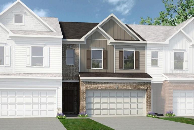 Move-in Ready August 2025! The Norwood II floorplan, a thoughtfully designed home by Smith Douglas Homes in the sought-after Franklin Manor community. This stunning residence blends modern design with everyday comfort and offers everything you need for stylish, easy maintenance living. Step inside to discover an open-concept layout that seamlessly connects the kitchen, dining and family room-perfect for entertaining or relaxing with loved ones. The spacious deck extends your entertainment space outdoors. Enjoy upscale touches throughout, including nickel hardware, enhanced lighting package, upgraded cabinetry, granite countertops, vinyl plank flooring on the main level and stainless steel appliances. A sleek linear fireplace adds a cozy focal point in the family room, while the iron rail staircase leads to a versatile loft area. Upstairs, you'll find two secondary bedrooms, a convenient laundry room, and a private Owner's suite featuring a tray ceiling, walk-in closet and a spa-inspired bathroom with a tiled shower and double vanity. With 9ft ceiling heights on both levels, the home feels airy and light-filled throughout. Lawn maintenance is included in the HOA, giving you more time to enjoy your new lifestyle. Photos representative of plan and not of actual home under construction. Take advantage of seller incentives with use of our preferred lender. Don't miss this opportunity to own a beautifully crafted home in Franklin Manor!!!