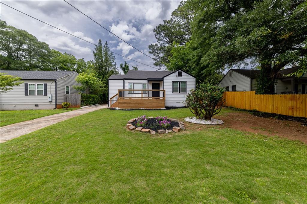 *** Seller offers $5,000 towards buyer's closing costs with an acceptable offer by 7/31/25***
Welcome to 2736 Joyce Avenue—a beautifully renovated 3-bedroom, 2-bath gem that blends charm with modern comfort. Step inside to discover a light-filled open layout featuring new quartz countertops, a chic white tile backsplash, and a full stainless steel appliance package—including the refrigerator. The designated dining area flows effortlessly for everyday meals or weekend gatherings.
Retreat to your private owner’s suite complete with a walk-in closet and a spa-like bathroom boasting double vanities and a stunning glass-enclosed shower. Two additional bedrooms share an updated full bath, ideal for guests or a growing household. New light fixtures and ceiling fans elevate the space with modern flair throughout.
Outside, unwind on your inviting front porch or entertain on the brand-new back deck overlooking a large, fenced backyard—perfect for coffee mornings, summer BBQs, or playtime with pets. A new mailbox, ample driveway parking, and no HOA or rental restrictions make this an ideal choice for both owner-occupants and savvy investors.
Location is everything—just minutes from East Lake, Downtown Decatur, East Atlanta Village, and Kirkwood, with easy access to I-285 and I-20. Nature lovers and active lifestyles will appreciate proximity to N.H. Scott Recreation Center, Mark Trail Park, Glen Emerald Park, and Woodlands Garden—all offering trails, sports courts, lakes, playgrounds, and community events.