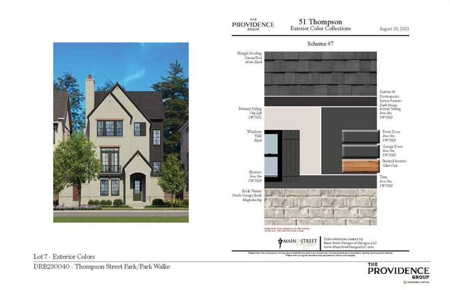 PARK WALKE IS THE MOST CONVENIENT/WALKABLE NEW SINGLE FAMILY COMMUNITY IN DOWNTOWN ALPHARETTA; A SPECIAL ENCLAVE OF 19 UNIQUELY CURATED HOMES ON THOMPSON STREET!!  ALREADY 50% SOLD, THIS COMMUNITY IS IN HIGH DEMAND AND READY TO WELCOME YOU TO YOUR NEW HOME!! YOU WILL FIND YOURSELF WALKING TO ALL OF THE AMAZING ACTIVITIES TO DOWNTOWN ALPHARETTA & AVALON. ENDLESS RESTARUANTS & ALL THE SHOPPING YOU CAN NEED/WANT.  THIS UNIQUELY CRAFTED HOME WILL OFFER A PRIVATE COURTYARD WHERE YOU WILL ENJOY RELAXING AND ENTERTAINING BY THE OUTDOOR FIREPLACE ALL YEAR ROUND.  THIS 3 BEDROOM / 3 FULL BATH/ 2 HALF BATH HOME OFFERS AN OPEN CONCEPT LAYOUT WITH TONS OF NATURAL LIGHTING STREAMING IN THROUGH BEAUTIFUL WINDOWS, A PRIVATE OFFICE ON THE MAIN LEVEL SURROUNDED IN WINDOWS, A DINING ROOM WITH PANORAMIC FOLDING GLASS DOOR OPENING ON TO A COVERED DECK, A STUNNING OPEN KITCHEN WITH CABINETS TO THE CEILING, NATURAL GAS 6 BURNER DUAL FUEL RANGE, A 9 FOOT LONG ISLAND AND FANTASTIC WALK IN PANTRY!  VERY LIMITED TIME FOR YOU TO MAKE ALL INTERIOR SELECTIONS ON THIS NEW HOME, DON'T WAIT!

MORE OF THE  EQUISITE DETAILS AND FINISHES INCLUDE AN ELEVATOR W/SERVICE TO ALL FLOORS, HARDWOOD FLOORING IN ALL LIVING AREAS, ALL STAIRS AND THE OWNERS SUITE! FREE STANDING TUB IN THE OWNERS ENSUITE, CAMBRIA QUARTZ COUNTER TOPS IN THE KITCHEN AND OWNERS ENSUITE, CABINETRY TO THE CEILING IN THE KITCHEN WITH ALL SOFT CLOSURE DRAWERS AND DOORS, POT AND PAN DRAWERS AND PULL OUTS, SOLID INTERIOR DOORS THROUGHOUT THE HOME, SPRAY FOAM INSULATION IN THE ATTIC, TANKLESS HOT WATER AND SO MUCH MORE!   9 HOURS OF INTERIOR DESIGN TIME IN OUR DESIGN STUDIO TO PERSONALIZE YOUR NEW HOME! [The McCollum]