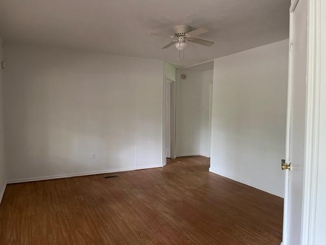 Spacious floorplan-with a total of 4 bedrooms and 2 bathrooms. There are 2 bedrooms and a bathroom on each side of home allows for easy roommate plan or space for the whole family. You will love relaxing on your rocking chair under the covered front porch while looking out into a large front yard. The home is located on a corner lot in a quiet neighborhood. Make a plan to see it today!