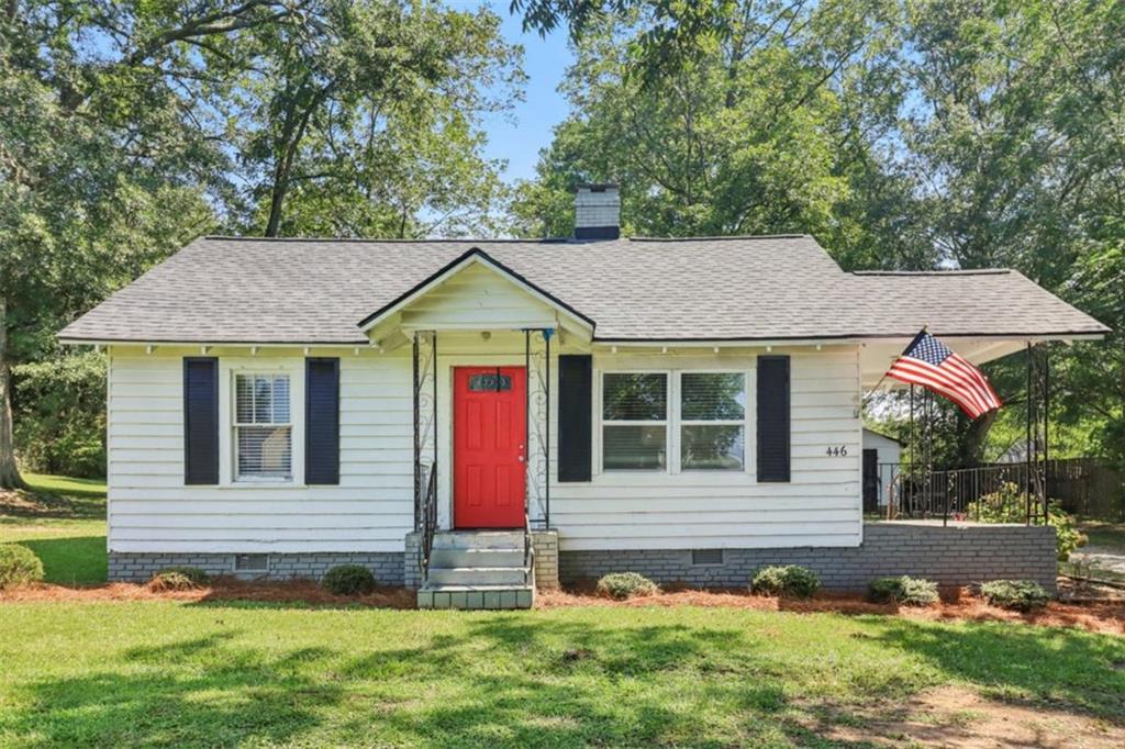 What a great opportunity to own this charming farmhouse style ranch on over 1.5+ acres! Hardwood floors in the living space and new laminate floors in the newly renovated kitchen. Granite countertops. New cabinets. Stainless steel appliances. Bathroom has been updated. New architectural shingle roof just installed. Separate laundry room. Oversized outbuilding would make a great workshop. The spacious yard provides plenty of opportunities for gardening, playing, or relaxing in a private setting. The location is fabulous as it is very convenient to both Covington and Covington with many opportunities for parks, recreation, and trails. Close access to the I-20. No HOA! Come and make this your new home!