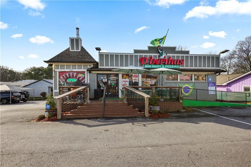 Prime commercial property located at 102 Powers Ferry Rd, Marietta! This versatile property offers an excellent opportunity for investors or entrepreneurs looking for a prime location in a high-traffic area. Currently operating as a mini mart and pizzeria, the property is being offered at $560,000 for the building alone. For those interested in continuing the business, the seller is willing to include the established business and all equipment for a total price of $660,000. The property features excellent visibility and accessibility, a fully equipped space with restaurant and retail fixtures (if purchased with the business), an outdoor seating area, and ample parking space. It offers flexible usage options for retail, restaurant, or other commercial ventures. Don’t miss this chance to own a property with endless potential in the heart of Marietta! Contact us today for more information or to schedule a showing.
