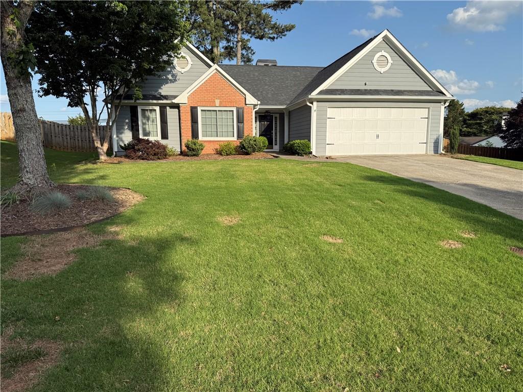 Available now! Renovated 3BR/2.5BA/2 Car Garage one level ranch Alpharetta home in sought after Denmark HS district (Forsyth County). Popular Chadbourne swim/tennis/playground community. Updated kitchen boasts stone counters, tile backsplash, stainless appliances, tile floors, breakfast bar, separate breakfast area and view to vaulted fireside family room. Hardwood floors throughout. Oversized primary bedroom has separate keeping room great for home office. Shelves in garage for extra storage. Large, level fenced backyard with private patio great for cookouts & entertaining. Raised garden beds for the gardener in the family. Washer/dryer/fridge included with rent. One small dog under 30lbs may be allowed on a case by case basis w/non-refundable pet fee. Minutes away from GA 400, Halcyon, Avalon, downtown Alpharetta and many other shopping, dining, parks and recreation areas. Minimum 680 credit score or higher and minimum 3x monthly rent in gross monthly income required to qualify to lease this home. Home will be cleaned & then leased "AS-IS". NO SMOKERS PLEASE! 1 small pet may be considered with an additional non-refundable pet fee.
Below is just standard safety language for all of our marketing: Visitor acknowledges that in any house in yard there may be conditions that could injure a visitor if the visitor is not careful. Visitor agrees on behalf of visitor, and all minors accompanying visitor to 1. Use caution when viewing the property 2. Carefully watch where visitor is walking. 3. Hold onto handrails on stairs at all times 4. Have children walk with you and be under your control. 5. Do not climb on anything and 6. Avoid any obviously hazardous behavior or condition. We want you to be safe.