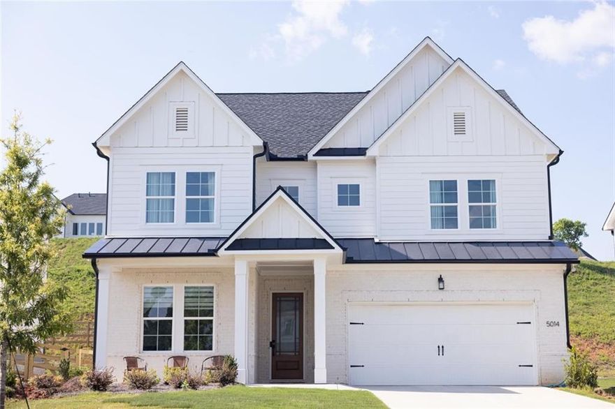 Welcome to 5014 Baywood Lane, a luxurious new-construction home nestled in the Holly Farm community of Woodstock, GA. This pristine 5-bedroom, 4 bath residence offers approximately 3,310 sqft of thoughtfully designed living space on a level 9,583 sqft lot. This is a Rare Opportunity to rent a Brand-New Toll Brothers Masterpiece with Stunning Lake Views, perfectly situated in the Prestigious Holly Farms Community. This White Modern Farmhouse offers an Unparalleled Blend of Sophistication, Luxury, and Comfort, nestled between Woodstock and Milton.  The open-plan layout flows seamlessly into a gourmet kitchen equipped with quartz counters, a large island, walk-in pantry, and KitchenAid appliances alongside a 5-burner gas cooktop; plus an office and guest suite and full bath. Retreat to a spacious primary suite featuring tray ceilings, oversized walk-in closet, and an ensuite bath with dual vanities and oversized shower. Three additional bedrooms (one en-suite), a large loft, and an upper-level laundry room complete this floor. Life at Holly Farms offers more than just a home, enjoy peaceful strolls by the Scenic Lake, an Inviting Resort-Style Pool and Cabana, Pickleball Courts, and an Unmatched Community Atmosphere, all within Top-Rated School Districts and just minutes from Downtown Alpharetta, Halcyon, Crabapple, Avalon, Canton Street, Premier Golf Courses, and an endless array of Shops, Dining, and Lifestyle Amenities. This is not just a home it is an Exceptional Lifestyle Waiting for You.