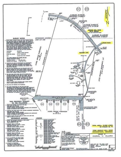 Vacant Land For Sale - 1058 Arnold Mill Road<br/> Woodstock, GA 30188
