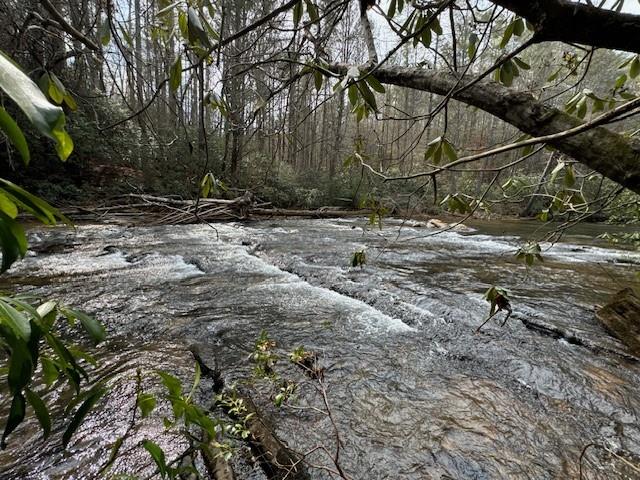 EXCLUSIVE 2.46 ACRE CHESTATEE RIVER LOT in the middle of North Lumpkin (Frogtown) County Wine Country!STERO SHOALS that you hear as soon as you open the car door! GREAT building site overlooking 450+/- FEET OF CHESTATEE RIVER FRONTAGE, including 2 sets of LOUD WHITEWATER SHOALS - one up river and one down river. Exclusive river subdivision with paved county road, 15 minutes from downtown Dahlonega, or Highway 400. 20 minutes from Cleveland, GA.