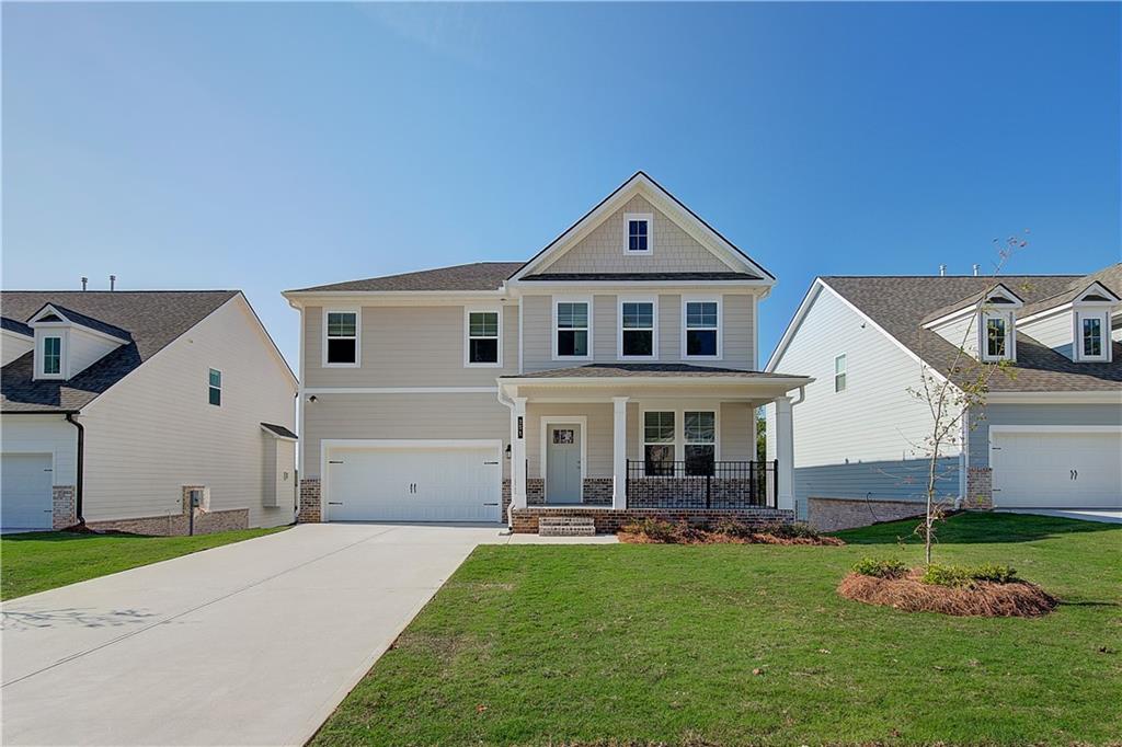 Welcome to The Jordan Plan, Lot 124, a meticulously designed home located in the prestigious Cooper Park community in McDonough, GA. This stunning residence features an open floor plan with 4 bedrooms and 3 full bathrooms, providing ample space for your family. The spacious open-concept kitchen offers generous storage and an expansive island that overlooks the breakfast area and family room, perfect for entertaining and family gatherings.
The elegant formal Dining Room showcases beautiful coffered ceilings, making it the ideal place for holidays and family celebrations. The luxurious primary suite is a standout feature, complete with a walk-in closet and a private en suite bathroom featuring dual vanities, a relaxing tub, and a walk-in shower.
Upstairs, a versatile loft area offers endless possibilities, whether you envision a game room or a cozy second living room for relaxation. Additionally, the second level provides options for a fifth bedroom in lieu of the loft space, along with a full bath.
This home also includes a basement, offering additional space for storage or future customization to suit your lifestyle needs. Enjoy outdoor living on the beautiful covered porch with a fan, perfect for those warm Georgia evenings.
Situated in the desirable Dutchtown School District, this home provides convenient access to Interstate 75, Jonesboro Rd., Henry Town Center, North Mt. Carmel Park, and more. Community amenities include a Pavilion, Swimming Pool, Dog Park, Walking Trails, and Playground. Stock photos are used for illustration purposes only. This plan offers the perfect blend of serenity and convenience, with shopping and dining options just a five-minute drive away and quick access to I-75. Your dream home is waiting for you!
Please note: If the buyer is represented by a broker/agent, DRB REQUIRES the buyer’s broker/agent to be present during the initial meeting with DRB’s sales personnel to ensure proper representation. If buyer’s broker/agent is not present at initial meeting DRB Group Georgia reserves the right to reduce or remove broker/agent compensation.