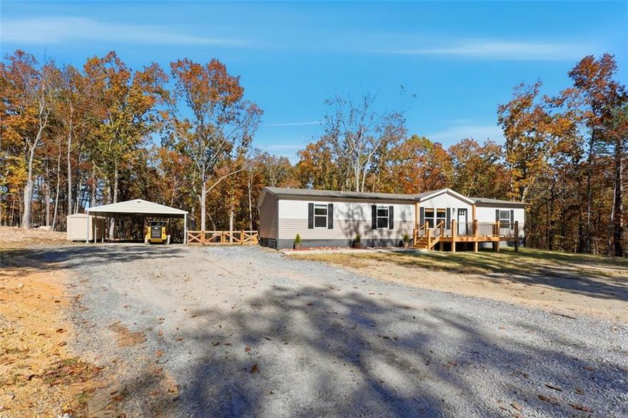 Welcome Home to 158 Woodsmoke Rd, Rockmart, GA!
This beautiful 2021 Clayton “Morocco” 4-bedroom, 2-bath manufactured home sits on a permanent block foundation on 4.8 private acres, offering the perfect blend of modern comfort and peaceful country living.
Inside, enjoy an open-concept layout with a bright living room, stylish kitchen featuring a large island and stainless-steel appliances, and a dining area ideal for gatherings. The owner’s suite includes a spacious walk-in closet and a bath with a soaking tub and shower combo, while three additional bedrooms and a full hall bath provide plenty of space for family, guests, or a home office.
Well-maintained and move-in ready, this home features durable sheet vinyl flooring, neutral colors, and energy-efficient construction. Enjoy quiet rural living just minutes from downtown Rockmart, local schools, and shopping.
Title retired to land — qualifies for FHA, VA, and USDA financing!