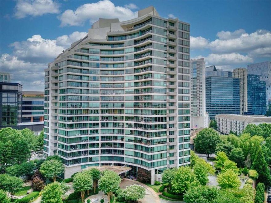 Sophisticated 3BR Residence at Park Regency - Buckhead Luxury Living    Experience refined elegance in this fully reimagined 3-bedroom, 2.5-bath home at Park Regency. Renovated in late 2020, this south-facing residence enjoys abundant year-round sunlight and breathtaking sunset views from its expansive wrap-around balcony. Floor-to-ceiling windows and a spacious open-concept layout fill the home with natural light, creating a warm and inviting atmosphere throughout.    The chef's kitchen is a true showpiece, featuring custom European cabinetry, a striking quartz waterfall island, Thermador refrigerator/freezer, induction cooktop, Bosch dishwasher, and additional Thermador appliances. Adjacent to the kitchen, the combined butler's pantry and laundry room adds both style and function, offering custom cabinetry, a Sub-Zero refrigerator/freezer, and full-size washer and dryer.    The living area is anchored by a sleek entertainment wall with hidden AV storage, perfect for both everyday comfort and entertaining. Each of the three bedrooms offers private balcony access and blackout drapery for optimal comfort. The serene primary suite includes a relaxing sitting area, a spacious walk-in closet, and a luxurious spa bath with dual vanities and a walk-in shower. The second bedroom is equipped with a custom office system, while the third serves as a private guest retreat.  Note that some of the current furnishings are negotiable, which could make your move-in effortless.
Park Regency offers a lifestyle of ease and luxury.  Enjoy premium amenities and services which include but are not limited to 24/7 concierge services and security, valet parking for all guests, two deeded parking spaces (one with an EV charger), a private storage unit. New elevators are currently being installed, a welcome enhancement to this already exceptional building.  You'll love the rooftop terrace, heated pool, jacuzzi and sauna.  There is a dog walk, wine cellar with lockers, business center, and a beautifully appointed event hall available for residents' use. An additional and rare convenience: on-site guest suites, allowing residents to comfortably host visiting family and friends without the need for a hotel.        Enjoy the best of Buckhead living in one of Atlanta's most prestigious high-rise communities.
