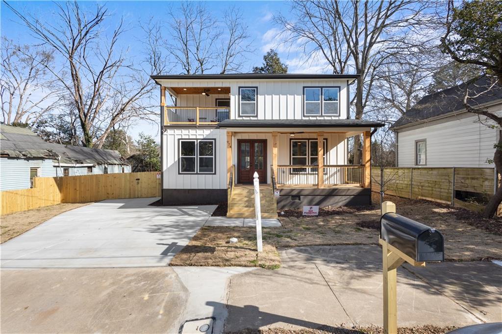 Introducing a stunning NEW CONSTRUCTION Home nestled in the highly sought-after Pittsburgh neighborhood located in the Heart of
Atlanta. Pittsburgh is conveniently located off I-75 along the BeltLine, within walking distance of downtown, New Mercedes Benz Stadium,
the West End Mall, Grant Park and the Atlanta Zoo. This spacious two-story residence with 4 bedrooms and 3 full bathrooms welcomes you
with a blend of modern contemporary and elegant style, featuring an open concept layout designed for living and entertaining. Step
through the front door this Gorgeous Home offer you plenty of natural light that flows through all the windows of the house. Genuine
original hardwood floors. Living room offers you a modern electric Fire Place. This spectacular home also features a beautiful Kitchen with
Quartz countertops, modern white cabinets, luxury cabinet handles, equipped with high-end FORNO appliances; Gas Range 36in, Range
hood, Dishwasher, Refrigerator & Drawer Microwave 30in. Not to mention the large and beautiful 11ft Quartz kitchen island where you can
enjoy with family and friends, and a Pantry walking closet. Conveniently located on the main floor you find one bedroom that can be use as
an office or a guest bedroom, the main floor also has a full bathroom. Beautiful trendy Light Fixtures, Smart ceilings fans. The Second level
boasts a stunning oversize primary suite 20*20 size with a coffered ceiling, walking closet and Balcony/Covered Porch. Master bathroom
has his and her bathroom vanity, Frameless glass shower, double shower and a luxury bath tub, separate toilet area. Back covered patio.
The back yard is perfect to enjoy many outdoor activities and offers you a closed fence that allows you to have privacy for your family and
friends. The spacious driveway offers you plenty of parking space. This is a MUST SEE!!!