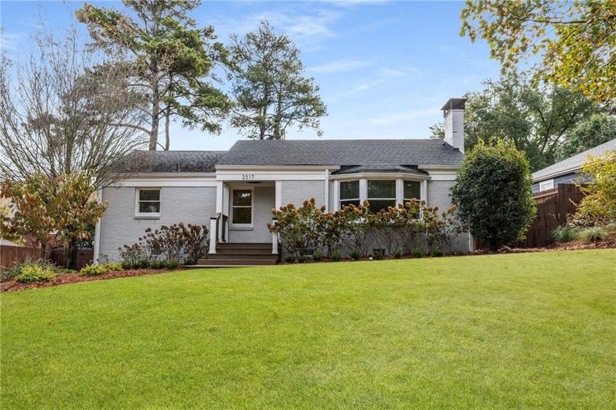 Step into this stunning 3-bedroom, 2-bathroom home, professionally renovated in 2019 to combine modern luxury with timeless comfort. Every inch of this one-level residence has been upgraded with high-end craftsmanship and attention to detail. All major systems have been replaced, including HVAC and ductwork, plumbing, tankless water heater, and spray foam attic insulation, providing energy efficiency and long-term peace of mind. The custom chef’s kitchen is a true highlight, featuring quartz countertops, a Wolf range, stainless steel appliances, custom cabinetry with an appliance garage, and a built-in work area. Perfect for cooking, entertaining, or enjoying casual mornings at home. The primary suite offers a private retreat complete with a spa-inspired bathroom, walk-in shower, double vanity, and his-and-hers walk-in closets. Two additional bedrooms provide flexibility for guests, an office, or a hobby space. There is a dedicated laundry room/mudroom with a folding station and custom cabinetry. Outside, enjoy a large front and backyard—ideal for outdoor entertaining, gardening, or simply relaxing—plus a private driveway for convenient off-street parking. With easy access to I-85, I-285, and GA 400, and located just under 6 miles from Downtown Atlanta, this home offers the perfect blend of modern comfort, thoughtful design, and unbeatable convenience.