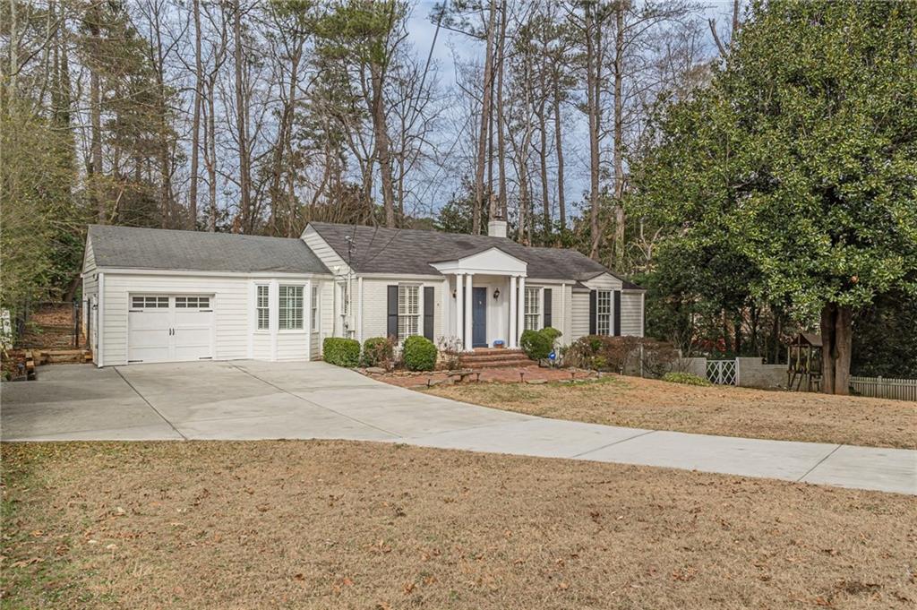 ***MOVE IN READY*** Charming 4 sided BRICK RANCH house in highly sought-after Meadowbrook. AIRY, SUNNY, & COZY 3 BR & 2 BA w/ FINISHED DAYLIGHT BASEMENT perfect for playroom, office, and/or media room. White picket fence you dreamed about. One of the largest lots with a walkout PRIVATE BACKYARD w/ fully fenced off breakfast area for grilling and entertaining. Over 1/2 acre lot, perfect for kids & privacy. Kitchen opens to bay window den and breakfast areas w/ built-in bookcases. NEW LVP FLOORS IN BASEMENT. REFRIGERATOR, WASHER, DRYER, & TV in breakfast area will STAY. Minutes to shopping & restaurants, close to Brookhaven, & Sandy Springs, and Chastain Park. Prefers a long term tenant. A MUST SEE!