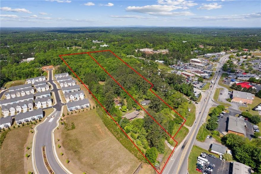 Great opportunity in Alpharetta in a business highway district! This property is excellent for Estate Lots to build High-End Homes or has a high potential for business commercial zoning. Allowed zoning: Res1, Res2, Res3, and business commercial-but check with the County. Two parcels combined for 265 feet of road frontage on Atlanta Hwy. The property is on a public water and sewer connection is available. 
PLEASE DO NOT PULL UP TO THE PROPERTY WITHOUT AN APPOINTMENT.