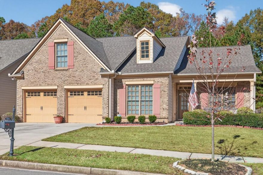 Welcome home to this charming brick-front residence nestled along a beautiful, winding, wooded street. Offering peaceful surroundings and timeless appeal, this spacious 4-bedroom, 3-bath home is designed for comfort and convenience.  Step inside to a master-on-main retreat featuring a tray ceiling, walk-in closet, and an oversized master bath. The main level also includes a formal dining room, cozy fireplace in the living area, and a large kitchen with abundant cabinet space, a breakfast area, and a first-floor laundry room.  Upstairs, you'll find additional bedrooms and a versatile bonus room, perfect for a home office, media room, or playroom.  Enjoy your private, wooded backyard from the screened porch, ideal for relaxing or entertaining. A two-car garage completes this beautiful home.